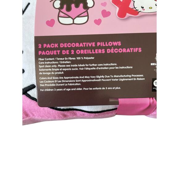 Hello Kitty & Friends 2 Pack Decorative Pillows “Love & XOXO” 8x24 New - Picture 14 of 16